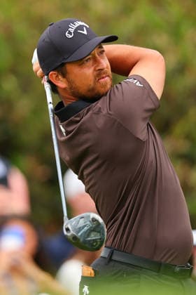 NEWTON SQUARE, PA - MAY 15: Xander Schauffele of the United States tees off at the first tee during Round 2 of the 2026 PGA, Golf Herren Championship on May 15, 2026 at Aronimink Golf Club in Newtown Square, Pennsylvania. (Photo by Rich Graessle Icon Sportswire) GOLF: MAY 15 PGA PGA Championship EDITORIAL USE ONLY Icon260515256152