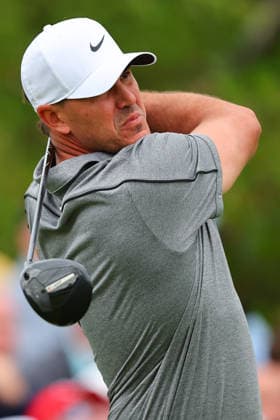 NEWTON SQUARE, PA - MAY 15: Brooks Koepka of the United States tees off at the first tee during Round 2 of the 2026 PGA, Golf Herren Championship on May 15, 2026 at Aronimink Golf Club in Newtown Square, Pennsylvania. (Photo by Rich Graessle Icon Sportswire) GOLF: MAY 15 PGA PGA Championship EDITORIAL USE ONLY Icon260515256192