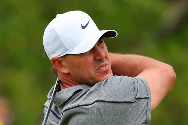NEWTON SQUARE, PA - MAY 15: Brooks Koepka of the United States tees off at the first tee during Round 2 of the 2026 PGA, Golf Herren Championship on May 15, 2026 at Aronimink Golf Club in Newtown Square, Pennsylvania. (Photo by Rich Graessle Icon Sportswire) GOLF: MAY 15 PGA PGA Championship EDITORIAL USE ONLY Icon260515256202