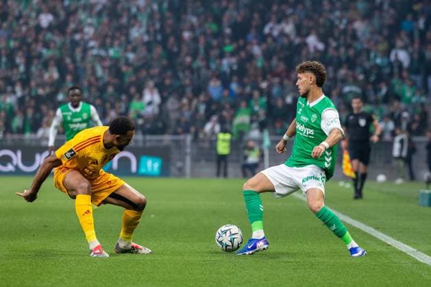 FOOTBALL : AS ST Etienne vs Rodez - Ligue 2 BKT barrage - 15 05 2026 Stassin Lucas FrÃ dÃ ric 9 of Saint-Etienne in action during the Ligue 2 playoff game between AS Saint-Etienne and Rodez Aveyron Football at Stadium Geoffroy Guichard in Saint-Etienne, France. Saint-EtienneFrance  Copyright: xPaulinexFIGUETx xPSNewZx