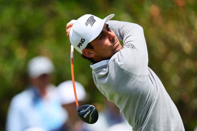NEWTON SQUARE, PA - MAY 15: Joaquin Niemann of Chile tees off at the first tee during Round 2 of the 2026 PGA, Golf Herren Championship on May 15, 2026 at Aronimink Golf Club in Newtown Square, Pennsylvania. (Photo by Rich Graessle Icon Sportswire) GOLF: MAY 15 PGA PGA Championship EDITORIAL USE ONLY Icon260515256742