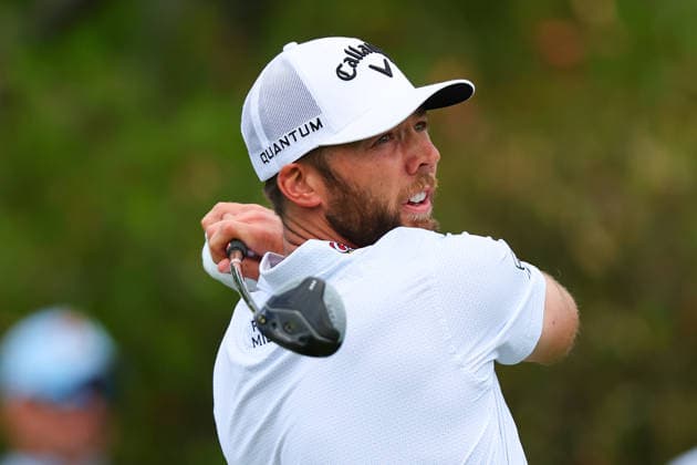 NEWTON SQUARE, PA - MAY 15: Sam Burns of the United States tees off at the first tee during Round 2 of the 2026 PGA, Golf Herren Championship on May 15, 2026 at Aronimink Golf Club in Newtown Square, Pennsylvania. (Photo by Rich Graessle Icon Sportswire) GOLF: MAY 15 PGA PGA Championship EDITORIAL USE ONLY Icon260515256952