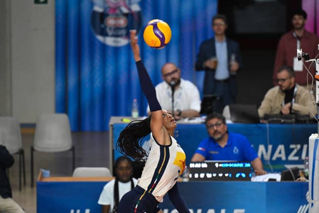 Italy v France - Test Match Omoruyi Oghosasere Loveth of Italy participates in the Italy-France BPER test match at PalaIgor in Novara, Italy, on May 15, 2026. Novara Piemonte Italy  Copyright: xFedericoxManonix originalFilename:manoni-volleyba260515_npXGS.jpg