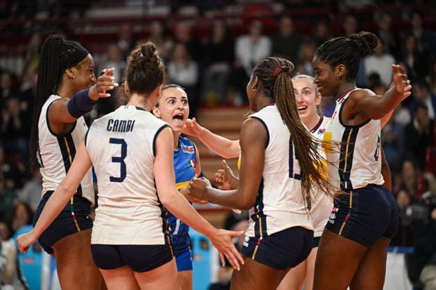Italy v France - Test Match Team Italy during the Italy-France BPER test match at PalaIgor in Novara, Italy, on May 15, 2026. Novara Piemonte Italy  Copyright: xFedericoxManonix originalFilename:manoni-volleyba260515_npIgl.jpg