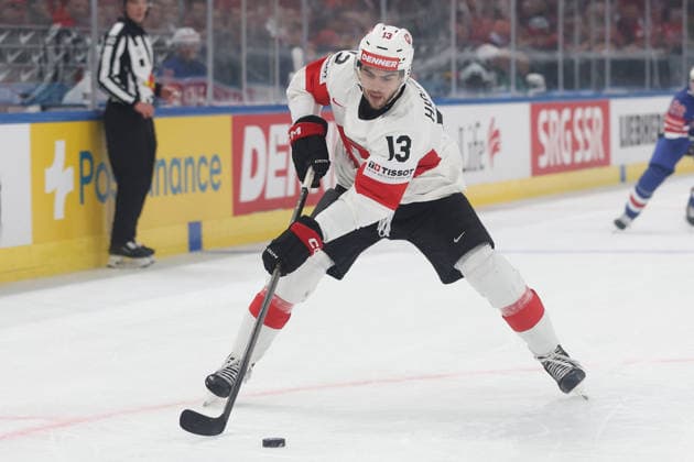 World Championship 2026 USA SUI Nico Hischier Switzerland 15 05 2026 Swiss Life Arena Zuerich , SWITZERLAND, Men IIHF Ice Hockey World Championship Zurich 2026 Group USA Switzerland Nico Hischier Switzerland