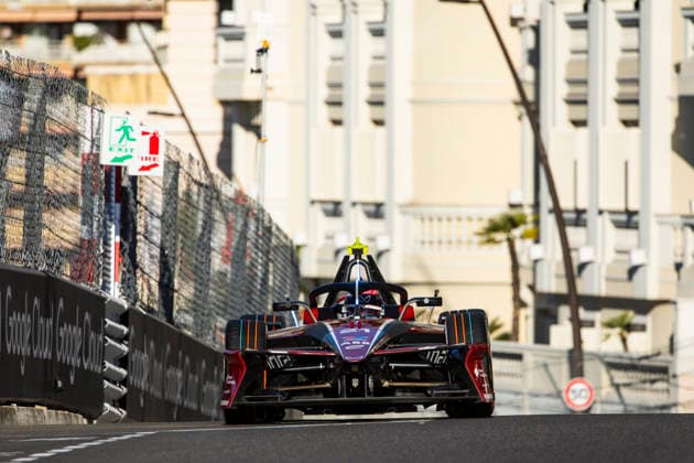 2026 FORMULA E MONACO ePRIX 21 DE VRIES Nyck (nld), Mahindra Racing, Mahindra M12Electro, action during the Monaco ePrix, 9th and 10th round of the 2025-26 ABB FIA Formula E World Championship, WM, Weltmeisterschaft on the Circuit de Monaco from Mai 16 to 17, 2026 in Monte-Carlo, Monaco - Monte-CarloMonaco  Copyright: xJULIENxDELFOSSEx