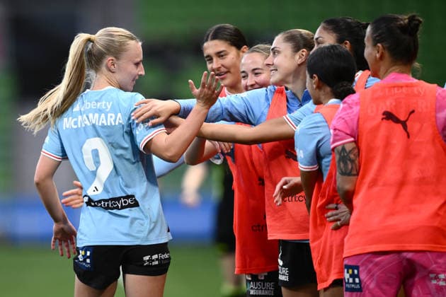 ALEAGUE WOMENS GRAND FINAL, Holly McNamara of Melbourne City celebrates scoring a goal during the A-League Women Grand Final match between Melbourne City and Wellington Phoenix at in Melbourne, Saturday, May 16, 2026. ( NO ARCHIVING, EDITORIAL USE ONLY MELBOURNE VICTORIA AUSTRALIA  Copyright: xJOELxCARRETTx 20260516136265676014