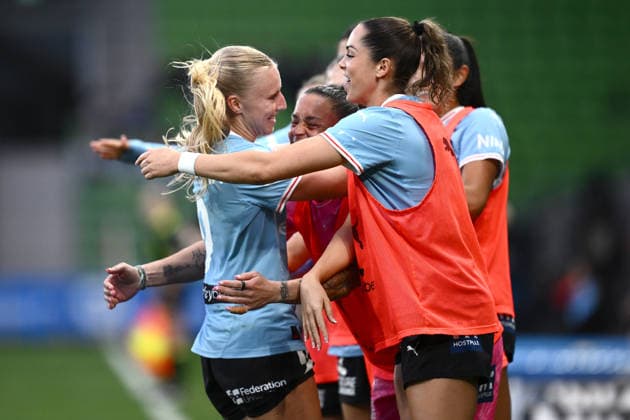 ALEAGUE WOMENS GRAND FINAL, Holly McNamara of Melbourne City celebrates scoring a goal during the A-League Women Grand Final match between Melbourne City and Wellington Phoenix at in Melbourne, Saturday, May 16, 2026. ( NO ARCHIVING, EDITORIAL USE ONLY MELBOURNE VICTORIA AUSTRALIA  Copyright: xJOELxCARRETTx 20260516193932830150