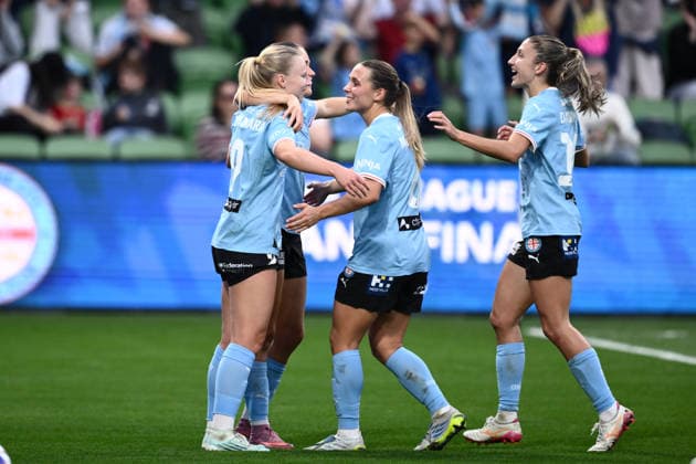 ALEAGUE WOMENS GRAND FINAL, Holly McNamara of Melbourne City scores a goal during the A-League Women Grand Final match between Melbourne City and Wellington Phoenix at in Melbourne, Saturday, May 16, 2026. ( NO ARCHIVING, EDITORIAL USE ONLY MELBOURNE VICTORIA AUSTRALIA  Copyright: xJOELxCARRETTx 20260516130765292119