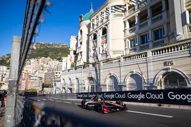 2026 FORMULA E MONACO ePRIX 48 MORTARA Edoardo (swi), Mahindra Racing, Mahindra M12Electro, action during the Monaco ePrix, 9th and 10th round of the 2025-26 ABB FIA Formula E World Championship, WM, Weltmeisterschaft on the Circuit de Monaco from Mai 16 to 17, 2026 in Monte-Carlo, Monaco - Monte-CarloMonaco  Copyright: xJULIENxDELFOSSEx