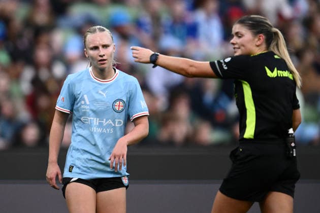 ALEAGUE WOMENS GRAND FINAL, Holly McNamara of Melbourne City looks on after having a goal denied during the A-League Women Grand Final match between Melbourne City and Wellington Phoenix at in Melbourne, Saturday, May 16, 2026. ( NO ARCHIVING, EDITORIAL USE ONLY MELBOURNE VICTORIA AUSTRALIA  Copyright: xJOELxCARRETTx 20260516162503724838
