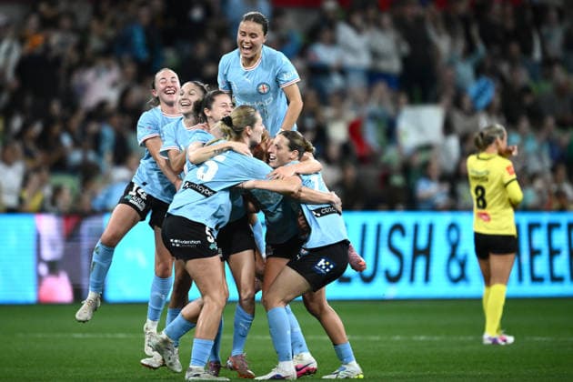 ALEAGUE WOMENS GRAND FINAL, Melbourne City players celebrate winning the A-League Women Grand Final match between Melbourne City and Wellington Phoenix at in Melbourne, Saturday, May 16, 2026. ( NO ARCHIVING, EDITORIAL USE ONLY MELBOURNE VICTORIA AUSTRALIA  Copyright: xJOELxCARRETTx 20260516157464555809