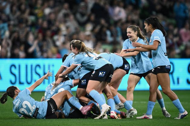 ALEAGUE WOMENS GRAND FINAL, Melbourne City players celebrate winning the A-League Women Grand Final match between Melbourne City and Wellington Phoenix at in Melbourne, Saturday, May 16, 2026. ( NO ARCHIVING, EDITORIAL USE ONLY MELBOURNE VICTORIA AUSTRALIA  Copyright: xJOELxCARRETTx 20260516194017640512