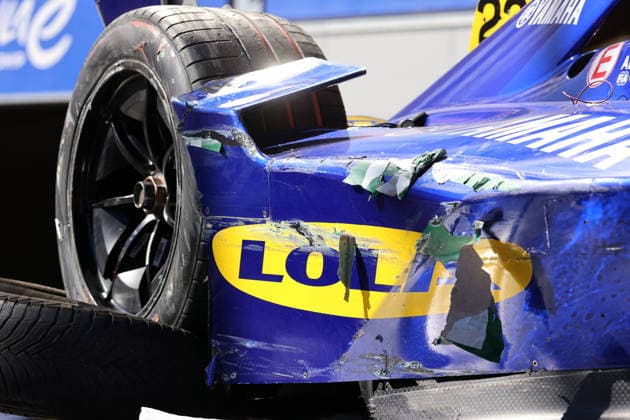 After accident damaged Lola Yamaha 22 of Zan Maloney on the tow truck in front of the pits, FIA Formula E World Championship Season 12, Monaco E Prix, MonteCarlo, MC, 16 05 2026,