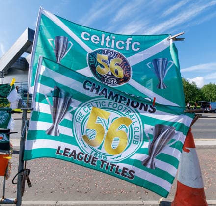 16.05.2026 Celtic v Hearts, SPFL Premiership ....................... Champions flags  Copyright: xKennyxRamsayx NINTCHDBPICT001081208535