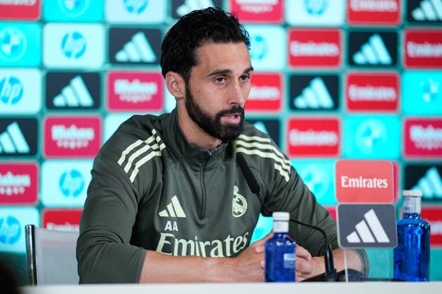 May 16, 2026, Valdebebas, Madrid, Spain: Alvaro Arbeloa, head coach of Real Madrid, attends his press conference, PK, Pressekonferenz during the training day of Real Madrid ahead the Spanish League, LaLiga EA Sports, football match against Sevilla FC at Ciudad Deportiva Real Madrid on May 16, 2026, in Madrid, Spain. Alvaro Arbeloa Press Conference For Real Madrid - Laliga Ea Sports  - ZUMAa181 20260516_zaa_a181_031 Copyright: xDennisxAgyemanx