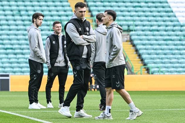 Celtic v Heart of Midlothian William Hill Premiership Players of Heart of Midlothian arrive during the William Hill Premiership match at Celtic Park, Glasgow 16 05 2026 UK Newspapers OUT Copyright: xJamiexJohnstonx FIL-23440-0010