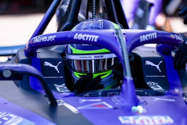 Nico Mueller Porsche Formula E Team, 51 close up helmet, second free practice Free Practice 2, ABB FIA Formula E World Championship, Monaco e Prix 2026, Monte Carlo, Season 12 2025 26, Round 9, 16 05 2026, ABB FIA Formula E World Championship, Monaco e Prix 2026, Monte Carlo, Season 12 2025 26, Round 9, 16 05 2026 Monte Carlo Copyright: xEibner-Pressefoto LauraxRoemerx EP_LRR