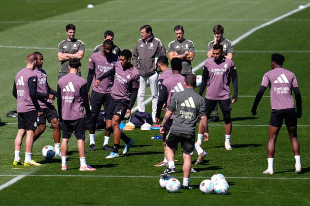 May 16, 2026, Valdebebas, Madrid, Spain: Jude Bellingham during the training day of Real Madrid ahead the Spanish League, LaLiga EA Sports, football match against Sevilla FC at Ciudad Deportiva Real Madrid on May 16, 2026, in Valdebebas, Madrid, Spain. Valdebebas Spain - ZUMAa181 20260516_zaa_a181_038 Copyright: xDennisxAgyemanx