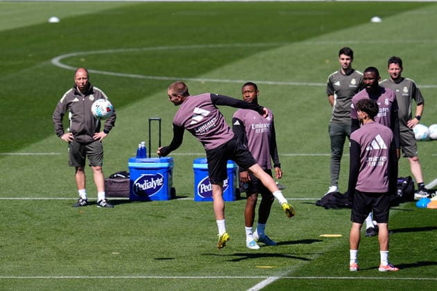 May 16, 2026, Valdebebas, Madrid, Spain: Franco Mastantuono during the training day of Real Madrid ahead the Spanish League, LaLiga EA Sports, football match against Sevilla FC at Ciudad Deportiva Real Madrid on May 16, 2026, in Valdebebas, Madrid, Spain. Real Madrid Training Session - Laliga Ea Sports - ZUMAa181 20260516_zaa_a181_048 Copyright: xDennisxAgyemanx