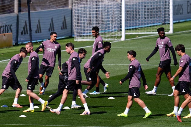 May 16, 2026, Valdebebas, Madrid, Spain: Jude Bellingham during the training day of Real Madrid ahead the Spanish League, LaLiga EA Sports, football match against Sevilla FC at Ciudad Deportiva Real Madrid on May 16, 2026, in Valdebebas, Madrid, Spain. Real Madrid Training Session - Laliga Ea Sports - ZUMAa181 20260516_zaa_a181_064 Copyright: xDennisxAgyemanx