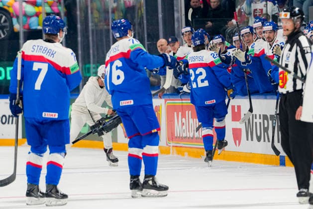 FRIBOURG, SWITZERLAND MAY 16 Kristian Pospisil of Slovakia R celebrates his goal during the 2026 IIHF Ice Hockey World Championship Switzerland game between Slovakia and Norway at BCF Arena on May 16, 2026 in Fribourg, Fribourg Fribourg BCF Arena Fribourg Switzerland Copyright: xJustPictures.ch JarixPestelaccix jp-en-EuSpIm-JP6_JAR_Slovakia_Norway_16May2026_00016