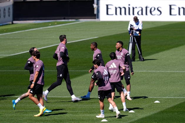 May 16, 2026, Valdebebas, Madrid, Spain: Kylian Mbappe during the training day of Real Madrid ahead the Spanish League, LaLiga EA Sports, football match against Sevilla FC at Ciudad Deportiva Real Madrid on May 16, 2026, in Valdebebas, Madrid, Spain. Real Madrid Training Session - Laliga Ea Sports  - ZUMAa181 20260516_zaa_a181_082 Copyright: xDennisxAgyemanx