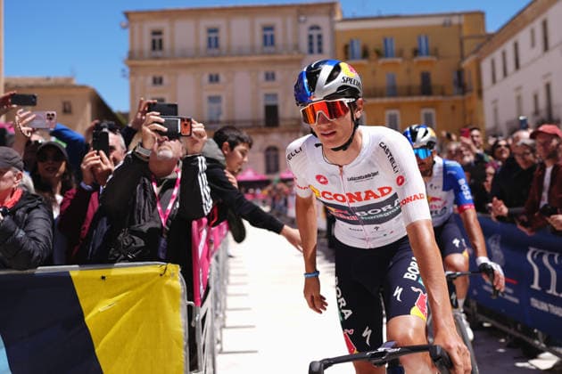 Italy™s Giulio Pellizzari of Red Bull - Bora - Hansgrohe during Stage 8 of the Giro d™Italia, from Chieti to Fermo, Italy, Saturday, May 16, 2026.  Copyright: xMassimoxPaolone LaPressex