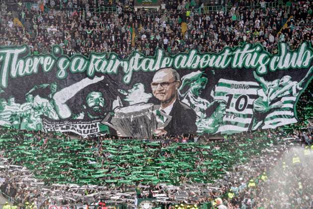 Celtic v Heart of Midlothian William Hill Premiership General view a tifo display from fans of Celtic during the William Hill Premiership match at Celtic Park, Glasgow 16 05 2026 UK Newspapers OUT Copyright: xJamiexJohnstonx FIL-23440-0053