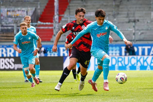 16 05 2026, xavx, Fussball 3 Liga, SV Wehen Wiesbaden TSG Hoffenheim U23 v l David Suarez SV Wehen Wiesbaden , Deniz Zeitler TSG 1899 Hoffenheim II DFL DFB REGULATIONS PROHIBIT ANY USE OF PHOTOGRAPHS as IMAGE SEQUENCES and or QUASI VIDEO Wiesbaden
