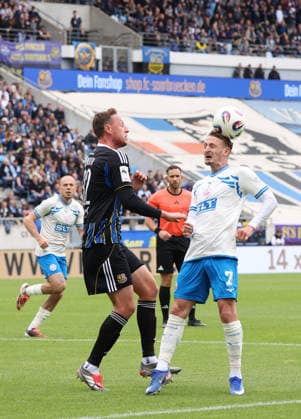 16 05 2026, Football, Men, 3 League, Season 2025 2026, 1 FC Saarbrücken FC Hansa Rostock, Robin Bormuth 1 FC Saarbruecken Nico Neidhart FC Hansa Rostock Saarbrücken Ludwigsparkstadion Saarland Germany DEU Copyright: xFabianxKleerx