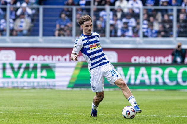 3 Liga MSV Duisburg FC Viktoria Köln 16 05 2026 Niklas Jessen MSV Duisburg, 20 3 Liga MSV Duisburg FC Viktoria Köln Schauinsland Reisen Arena, Duisburg, 16 05 2026 DFB regulations prohibit any use of photographs as image sequences and or quasi video Copyright: xBEAUTIFULxSPORTS Buriakovx