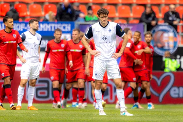 Ingolstadt, Germany 16 May 2026 3 Liga 2025 2026 Sp 38 FC Ingolstadt 04 vs SV Waldhof Mannheim In the picture Maximilian Thalhammer SVW unhappy on the pitch DFB regulations prohibit any use of photographs as image sequences and or quasi video Audi Sportpark Bayern Copyright: xFotostandx xSchäferx