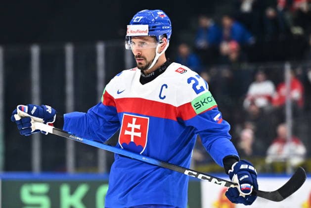 Marek Hrivik (SVK) is seen during the 2026 IIHF World Championship, WM, Weltmeisterschaft Group B, match Slovakia vs Norway, on May 16, 2026, Fribourg, Switzerland. (CTKxPhoto RadekxPetrasek) CTKPhotoP2026051603198  CTKPhotoP2026051603198
