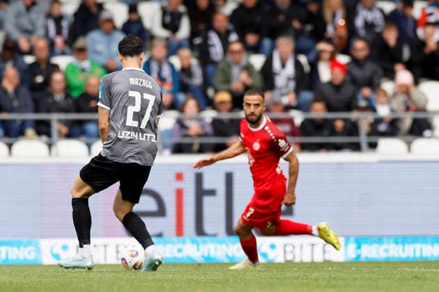Soccer 3 Liga 38 Matchday SSV Ulm Rot Weiss Essen on 16 05 2026 At the Donaustadion in Ulm Ramin Safi Rot Weiss Essen