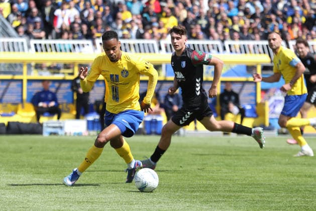 Soccer Regionalliga Nordost 1 FC Lok Leipzig 1 FC Magdeburg II 16 05 2026 Ayodele Adetula 11, Lok Leipzig Soccer, Regionalliga Nordost, Season 2025 2026, Matchday 34 1 FC Lok Leipzig vs 1 FC Magdeburg II on 16 05 2026 at Bruno Plache Stadium, Leipzig Copyright: xBEAUTIFULxSPORTS JanxKaeferx