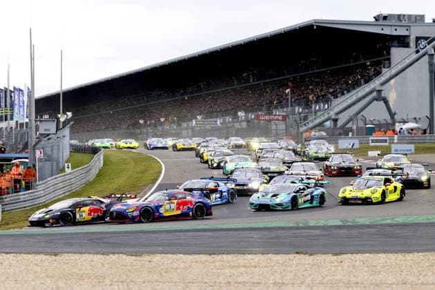 NÜRBURG - Daniel Juncadella (ESP) with his Team Verstappen Racing Mercedes AMG GT3 during the start of the Nürburgring 24 Hours at the German circuit in the Eifel. Juncadella alternates the wheel with Max Verstappen, Austrian Lucas Auer, and Andorran Jules Gounon. SANDER KONING ANP xVIxANPxSportx xxANPxIVx 558444470 originalFilename: 558444470.jpg