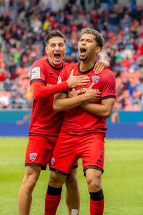 Ingolstadt, Germany 16 May 2026 3 Liga 2025 2026 Sp 38 FC Ingolstadt 04 v SV Waldhof Mannheim In picture Goalscorer Yann Sturm FCI cheers after his goal to make it 5 1 DFB regulations prohibit any use of photographs as image sequences and or quasi video Audi Sportpark Bayern Copyright: xFotostandx xSchäferx
