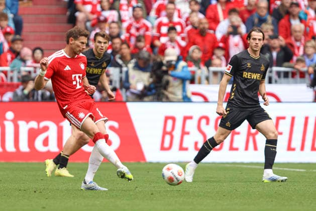 Leon Goretzka FC Bayern München in action, on the ball, single action during the Bundesliga match between FC Bayern München and 1 FC Köln at Allianz Arena on May 16, 2026 in Munich, Germany Germany Photo by Oliver Kaelke DeFodi Images Leon Goretzka FC Bayern München controls the ball during the Bundesliga match between FC Bayern München and 1 FC Köln at Allianz Arena on May 16, 2026 in München, Germany Photo by Oliver Kaelke DeFodi Images DFL regulations prohibit any use of photographs as image sequences and or quasi video Photo by Oliver Kaelke DeFodi Images