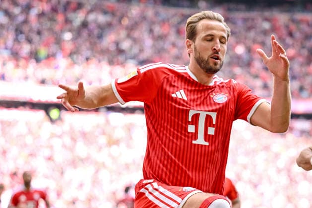 Harry Kane FC Bayern Munich goal celebration, celebrates after scoring his team s first goal during the Bundesliga match between FC Bayern Munich and 1 FC Köln, Allianz Arena on May 16, 2026 in Munich, Germany Photo by Harry Langer DeFodi Images Harry Kane FC Bayern Munich celebrates after scoring his team s first goal during the Bundesliga match between FC Bayern Munich and 1 FC Köln at Allianz Arena on May 16, 2026 in München, Germany Photo by Harry Langer DeFodi Images DFL regulations prohibit any use of photographs as image sequences and or quasi video Photo by Harry Langer DeFodi Images DFL regulations prohibit any use of photographs as image sequences and or quasi video