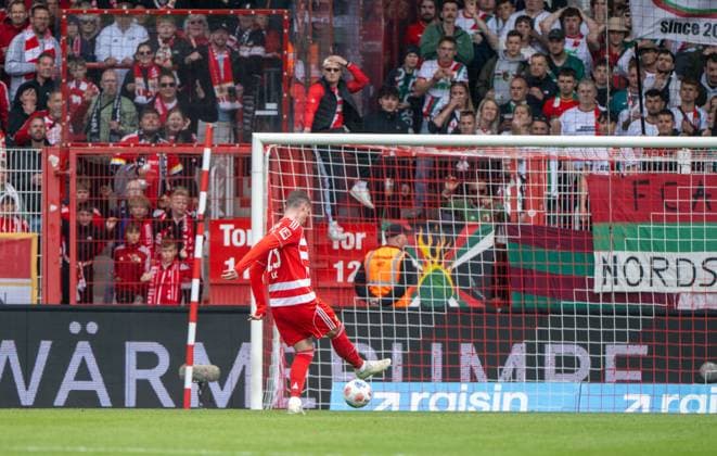 Soccer, Men, Season 2025 2026, 1 Bundesliga 34 Matchday , 1 FC Union Berlin FC Augsburg, Andrej Ilic 1 FC Union Berlin , scores the goal for 1 0, 16 05 2026, Copyright: xMatthiasxKochx
