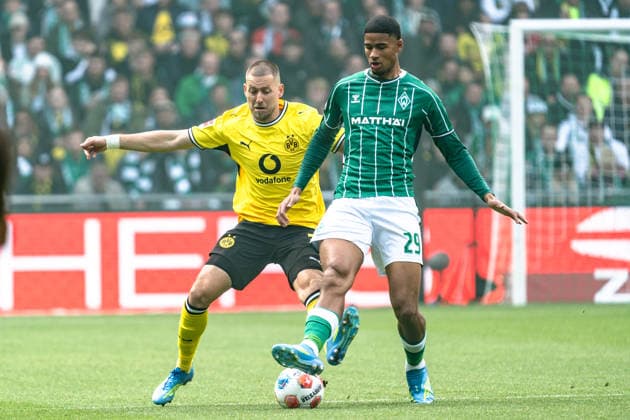 Germany Bundesliga 2025 2026 Matchday 34, SV Werder Bremen vs Borussia Dortmund Saturday, 16 05 2026 Weserstadion, Bremen Waldemar Anton Borussia Dortmund, 3 Salim Musah 29 Copyright: xCelinaxLeiersx