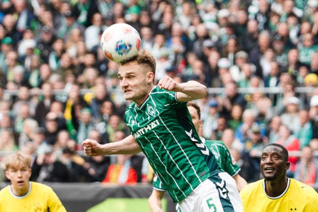 Germany Bundesliga 2025 2026 Matchday 34, SV Werder Bremen vs Borussia Dortmund Saturday, 6 05 2026 Weserstadion, Bremen Amos Pieper 5 Copyright: xCelinaxLeiersx