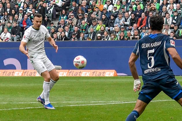 Haris Tabakovic Moenchengladbach 15 scores the goal for 2 0 16 05 2026 ¢ Football ¢ Borussia Moenchengladbach vs TSG Hoffenheim, Borussia Park, Moenchengladbach, DFB DFL REGULATIONS PROHIBIT ANY USE OF PHOTOGRAPHS AS IMAGE SEQUENCES AND OR QUASI VIDEO Copyright: xpepphotox xHorstxMauelshagenx pep00321, pep_20260516_hm_357769
