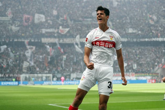 16 05 26 Eintracht Frankfurt VfB Stuttgart Germany, Frankurt, 16 05 2026, Football, Bundesliga, Season 2025 2026, Eintracht Frankfurt VfB Stuttgart Chema Andres VfB Stuttgart Jubel Tor 1 0 Chema