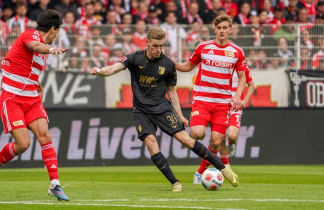 Germany Bundesliga 2025 2026, Matchday 34 1 FC Union Berlin vs FC Augsburg An der Alten Försterei Berlin Goal chance Dmytro Bohdanov 1 FC Union Berlin, 30 Berlin Copyright: xAymanxAlahmedx