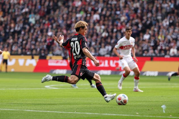 2026 05 16 xjfx Soccer 1 Bundesliga 34 Matchday Eintracht Frankfurt VFB Stuttgart v l , Ritsu Doan Eintracht Frankfurt in aktion, in action, DFL DFB REGULATIONS PROHIBIT ANY USE OF PHOTOGRAPHS as IMAGE SEQUENCES and or QUASI VIDEO Copyright: JoaquimxFerreira