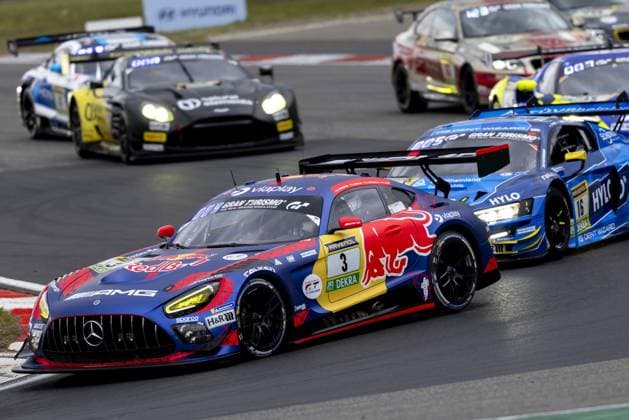 NÜRBURG - Daniel Juncadella (ESP) with his Team Verstappen Racing Mercedes AMG GT3 during the 24 Hours of Nürburgring at the German circuit in the Eifel. Juncadella alternates the wheel with Max Verstappen, Austrian Lucas Auer, and Andorran Jules Gounon. SANDER KONING ANP xVIxANPxSportx xxANPxIVx 558449966 originalFilename: 558449966.jpg