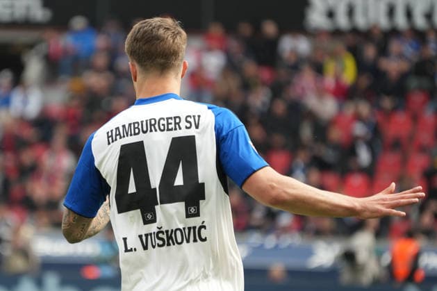 Germany Soccer 1 Bundesliga 2025 2026, Matchday 34 Bayer 04 Leverkusen vs Hamburger SV BayArena Luka Vuskovic Luka VuÅ¡koviÄ‡ Hamburger SV, 44 Copyright: xMijoxLubecx