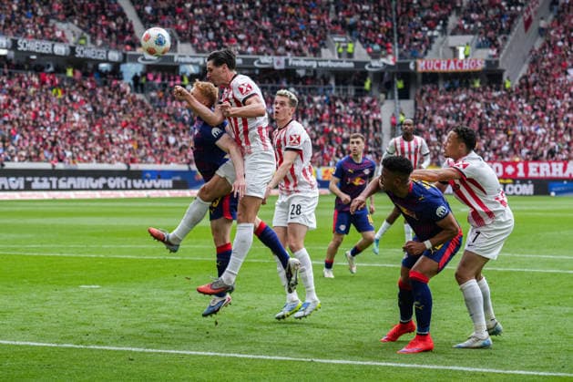 1 Bundesliga SC Freiburg vs RB Leipzig, 16 05 2026 Header by Igor MatanoviÄ‡ SC Freiburg, 31 which leads to 2 0 1 Bundesliga SC Freiburg vs RB Leipzig, Europa Park Stadion, 16 05 2026 DFB DFL REGULATIONS PROHIBIT ANY USE OF PHOTOGRAPHS AS IMAGE SEQUENCES AND OR QUASI VIDEO Copyright: xBEAUTIFULxSPORTS Boscox